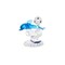Playful Dolphin Mini Glass Art Figure Figurine Home Decor Beach Coastal Ocean Sea Life 1.81 X 1.81 X 2.36